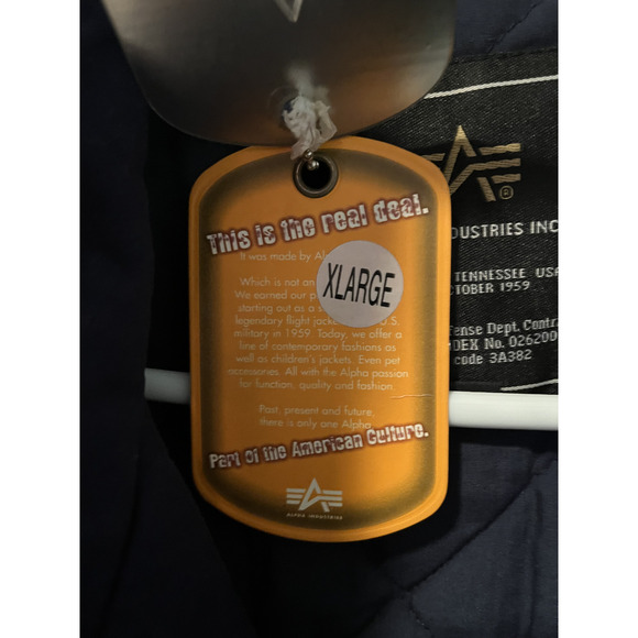 Alpha Industries Double Breasted Navy Blue Easton Pea Coat Size XL NWT RARE - Picture 13 of 13